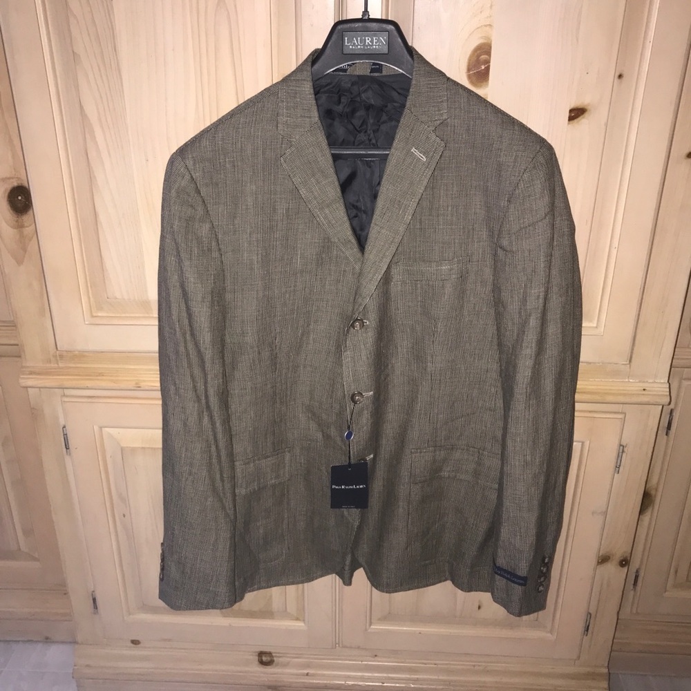 Polo Ralph Lauren Mens Harvard Custom Fit Cotton /Virgin Wool 46% Jacket 44R - Picture 2 of 12